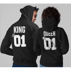King / Queen Hoodie (King - Maat XS) | Koppel Cadeau | Valentijn Cadeautje voor hem & haar