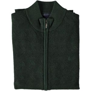 Fellows United Vest Cardigan Plated Structure Knit Green (42.1108 - 172)