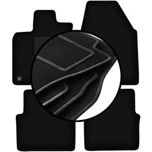 Complete set veloursmatten voor: Nissan Qashqai I J10 (brede) crossover (2007-2013)