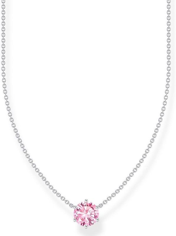 Thomas Sabo - KE2210-051-9 - Ketting - 925 Sterling Zilver - Roze Zirkonia