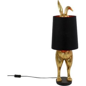 Tafellamp - Hiding Bunny - Goud / Zwart