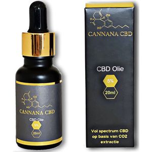 Cannana CBD Olie 20ml 5% - Full Spectrum - Vegan - 100% Natuurlijk