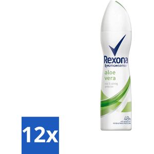 12 x Rexona - Fresh Aloe Vera - Deodorant Spray - 150 ml - Rexona Deodorant - Antitranspirant - Aloë Vera - Deodorant Spray - 48 Uur Bescherming