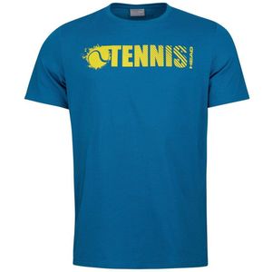 Head Racket Font T-shirt Met Korte Mouwen Blauw XL Man