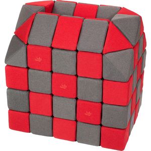Magnetische blokken JollyHeap® - Magnetic blocks - blokken - educatief speelgoed - grijs/rood