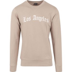 Mister Tee - Los Angeles Wording Crewneck sweater trui - Geel