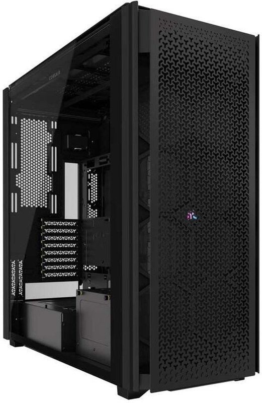 Corsair - Icue Link 9000D - PC-behuizing - Zwart - Full Tower, Roestvrij staal, Gehard glas, 6x 2.5 bays, 10x expansiesleuven