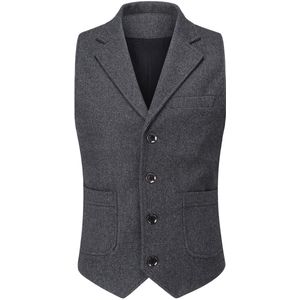 Allthemen Heren Effen V-Hals Gilet Vest - Comfortabele Casual Vest voor Alle Seizoenen - 3XL