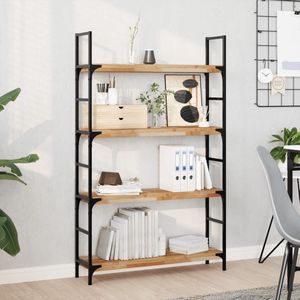 The Living Store Wandschap zwevend olieafwerking 100x20x4 cm massief acaciahout - Zwevend Plank - Wandplank - Houten Wandplank - Acaciahout - Olieafwerking