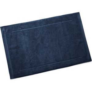 Bamatex Home Textiles - Collectie Emotion - Badmat – 50 X 80 cm - NAVY BLUE - 2 stuks - Egeïsche gekamde katoen- 1000 g/m2