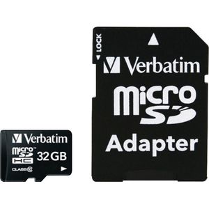 Verbatim Verbatim microSDHC Geheugenkaart Klasse 10 32 GB  Zwart