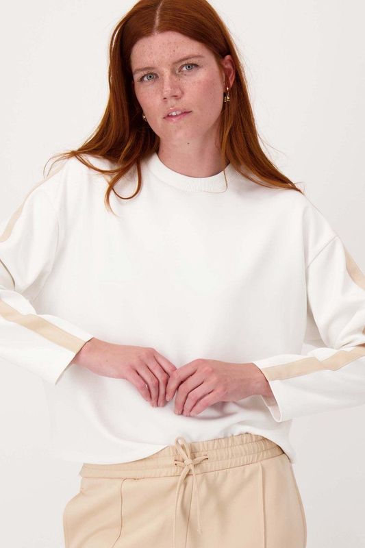 Zusss Jersey Top Met Bies Beige