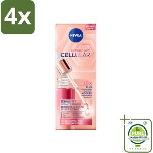 NIVEA - Gezichtsserum - CELLular Expert Lift - Met Bakuchiol - Liftend effect - Alternatief voor Retinol - Voor alle huidtypen - 30 ml - Voordeelverpakking - 4 stuks - NIVEA CELLular Expert - Anti-aging serum