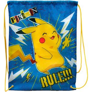 Pokémon - Picachu Gymtas - Zwemtas - 40cm - Blauw en Geel