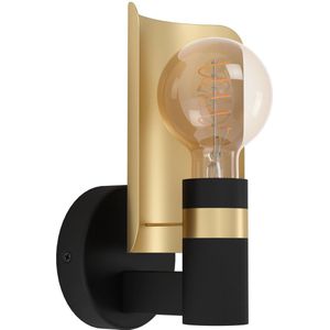 EGLO Hayes wandlamp - E27(excl.) - Design - Zwart, Goud