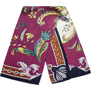 Sjaal met bloemenmotief - Rood, No. 12