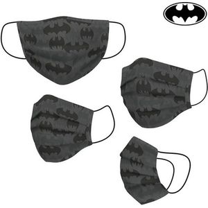 Hygiënisch en herbruikbaar gezichtsmasker gemaakt van stof Batman Kinderen Grijs