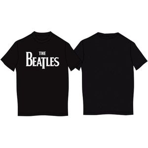 The Beatles - Drop T Logo Heren T-shirt - XXL - Zwart