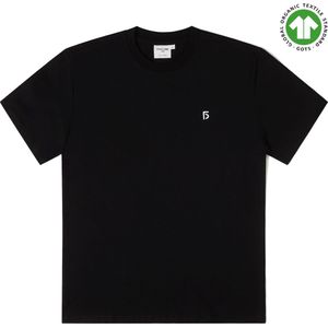 FIVE LINE LABEL - Zwart Basic Tshirt - Heren - Biologisch Katoen - Oversized Fit - Maat L/XL