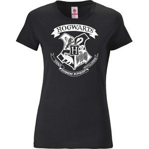 Logoshirt T-Shirt Harry Potter - Hogwarts Logo (Weiß)