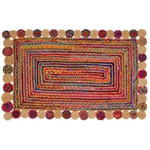 Tapijt DKD Home Decor Katoen Multicolour Jute (120 x 180 x 1 cm)