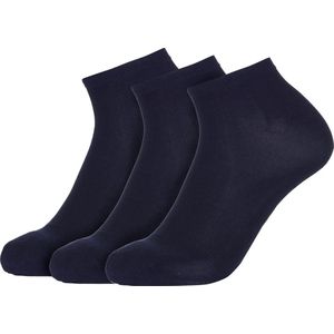 Bonnie Doon Bamboe Sneakersokken Heren Donker Blauw maat 40/46 - 3 paar - Licht, Ademend, Soepel - Zeer Comfortabel en Zacht - Zakken niet af - Korte sokken - Bamboo Viscose Rayon - Antibacteriële Werking - Milieubewust - Navy - OL0420993.102