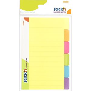 Stick'n Tabbladen sticky notes - gelinieerd - 6 neon kleuren - 60 bladwijzer tabs
