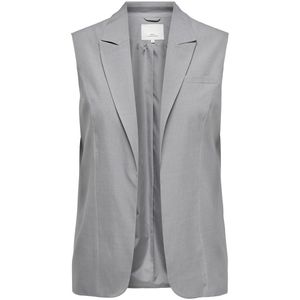 ONLY CARMAKOMA CARMARINE S/L LOOSE VEST TLR Dames Gilet - Light Grey Melange