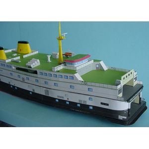 Prins Willem Alexander Veerboot Bouwplaat - Schaal 1:200 - Karton