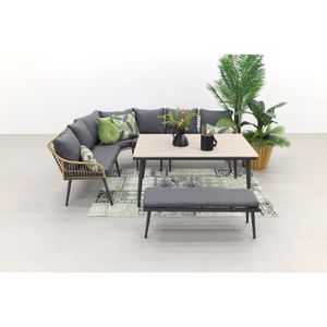 Garden Impressions Margriet lounge dining set - Naturel - 6 delig