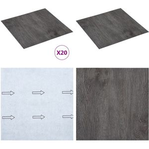 vidaXL Vloerplanken 20 st zelfklevend 1,86 m² PVC bruin - Vloerplank - Vloerplanken - Vloertegel - Vloertegels