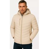 Frivilin - Winterjas - Ecru - Lichtgewicht Pufferjas - Slim Fit