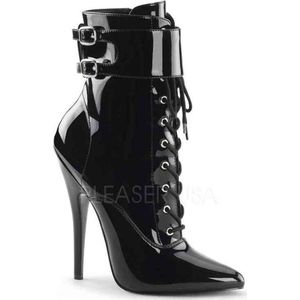 Devious - DOMINA-1023 Enkellaars - Paaldans schoenen - 41 Shoes - Zwart