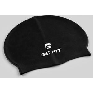 Be Fit Badmuts voor Lang Haar / Volwassenen - Swim Cap - Siliconen Badmuts Unisex - Zwart - One size (1+1 Gratis)
