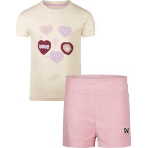 Koko Noko Meisjes set: Shirt en Short Pink maat 98