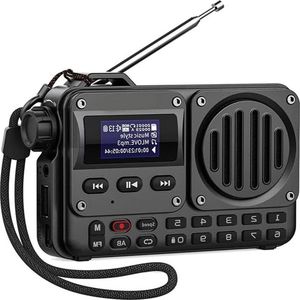 oCreon BV800 FM Radio - Draagbare Bluetooth Speaker - LCD Display - BT 5.0 - AUX - USB - TF Kaart