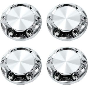 Eamber - Universele zilveren wieldoppen set van 4 stuks, 68 mm diameter met sticker, auto accessoires.