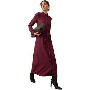 Trendyol Bordeauxrode Kanten Overhemdjurk Tctaw26Eb00021