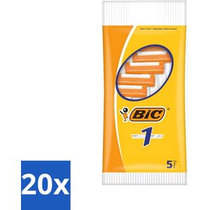 20 x Bic - Scheermesjes - Enkel Mesje - Wegwerpmesjes - 5 Scheermesjes - Scheerproducten - Scheerbeurt - Scheercomfort - Scheergel - Scheerschuim