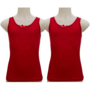 Embrator meisjes Hemdjes 2-stuks rood maat 128/134