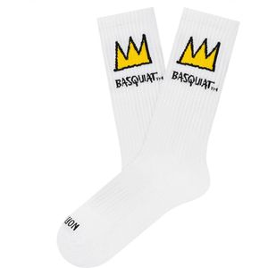 Jimmy Lion Athletic Basquiat Crown Lange Sokken Wit EU 36-40 Man,Vrouw
