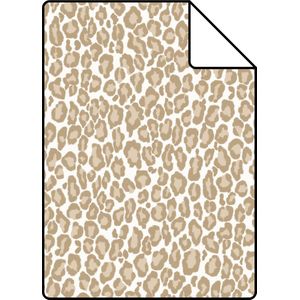 Proefstaal ESTAhome behang panterprint donker beige - 139151 - 26,5 x 21 cm