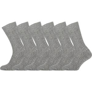 STAPP Werksokken Heren Yellow Norwegian - 6 paar - Grey Melange