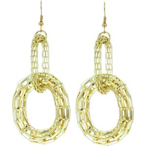Behave Dames oorbellen goud-kleur