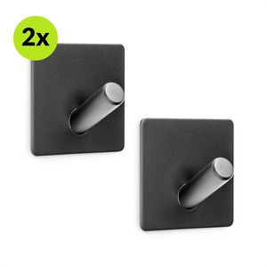 12x Zelfklevende rvs keuken/badkamer/kleding/ophang haakjes