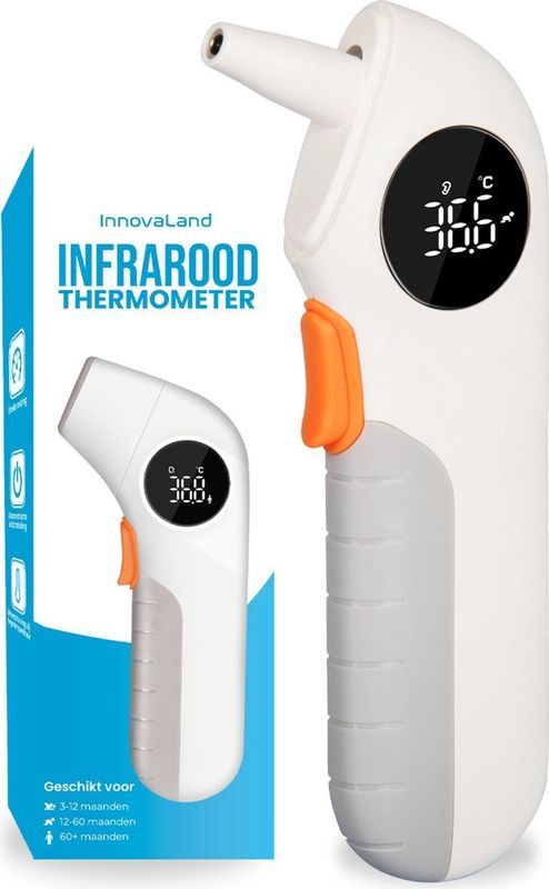 Innovaland - Digitale Oorthermometer - Voorhoofd Thermometer - 3 Functionaliteiten - Temperatuurmeter