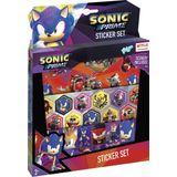 Sonic stickers 3 stickervellen en speelachtergrond Totum stickerset - voor gaming fans