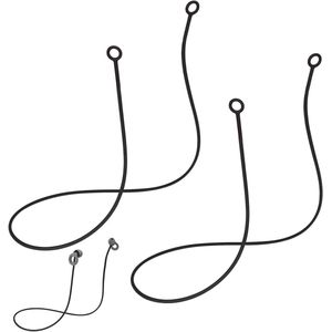 Allecto Plus - Oordopjes Accessoires Ketting Siliconen - 2 Stuks Connector Koord met Verwijderbare Tips - Zwart