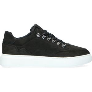 Manfield Nubuck Sneakers Zwart