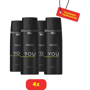 AXE You XL - Deodorant Bodyspray - 4x 200ml voordeelverpakking